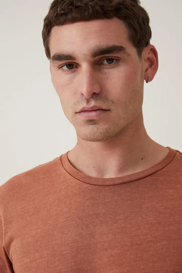 Organic Regular Fit Crew TShirt Terracotta Men Cotton On Tees and Tanks Organic Regular Fit Crew TShirt Terracotta Men Cotton On Tees and Tanks