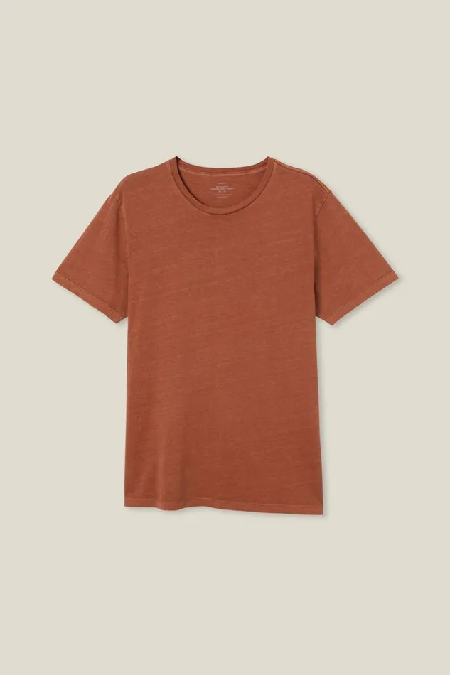 Organic Regular Fit Crew TShirt Terracotta Men Cotton On Tees and Tanks Organic Regular Fit Crew TShirt Terracotta Men Cotton On Tees and Tanks