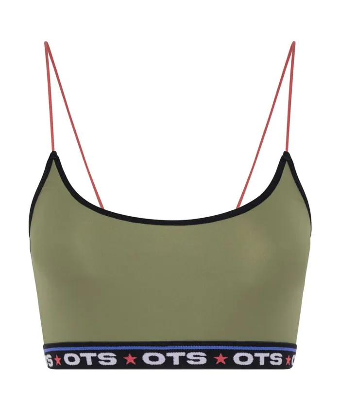 OTS KHAKI BOXER CROP BRALETTE Women One Teaspoon Intimates