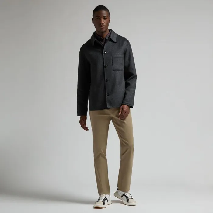 Outerwear Men GFORE DOUBLE FACED CASHMERE JACKET Charcoal Melange Outerwear Men GFORE DOUBLE FACED CASHMERE JACKET Charcoal Melange