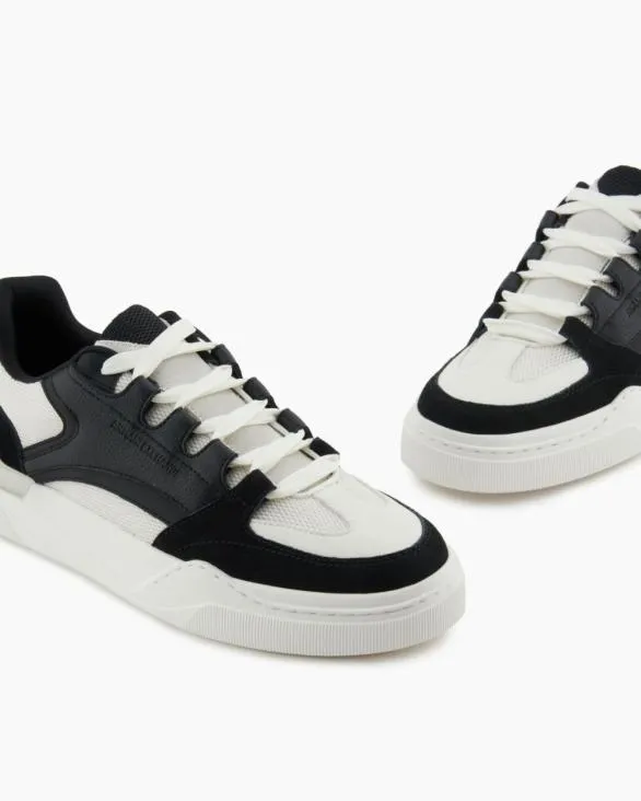 Oversized Sneakers With Contrasting Inserts Black Men Armani Sneakers Oversized Sneakers With Contrasting Inserts Black Men Armani Sneakers