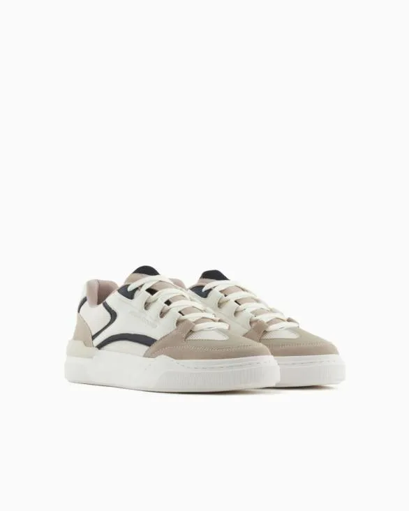 Oversized Sneakers With Contrasting Inserts Brown Men Armani Sneakers Oversized Sneakers With Contrasting Inserts Brown Men Armani Sneakers