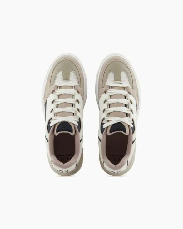 Oversized Sneakers With Contrasting Inserts Brown Men Armani Sneakers Oversized Sneakers With Contrasting Inserts Brown Men Armani Sneakers
