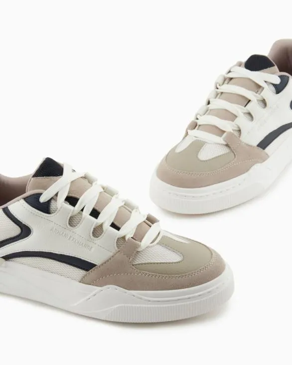Oversized Sneakers With Contrasting Inserts Brown Men Armani Sneakers Oversized Sneakers With Contrasting Inserts Brown Men Armani Sneakers