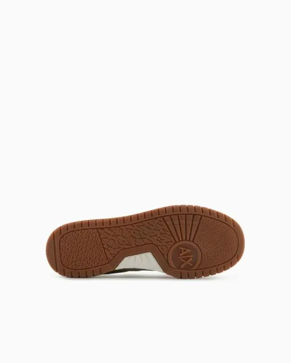 Oversized Sneakers With Contrasting Inserts Brown Men Armani Sneakers Oversized Sneakers With Contrasting Inserts Brown Men Armani Sneakers