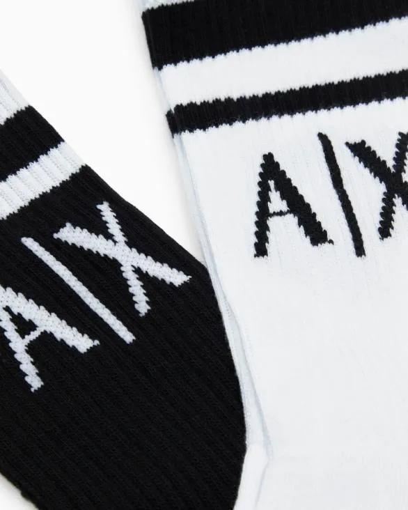 Pack Of 2 Pairs Of Socks With Logo Black Men Armani Intimates And Loungewear Pack Of 2 Pairs Of Socks With Logo Black Men Armani Intimates And Loungewear