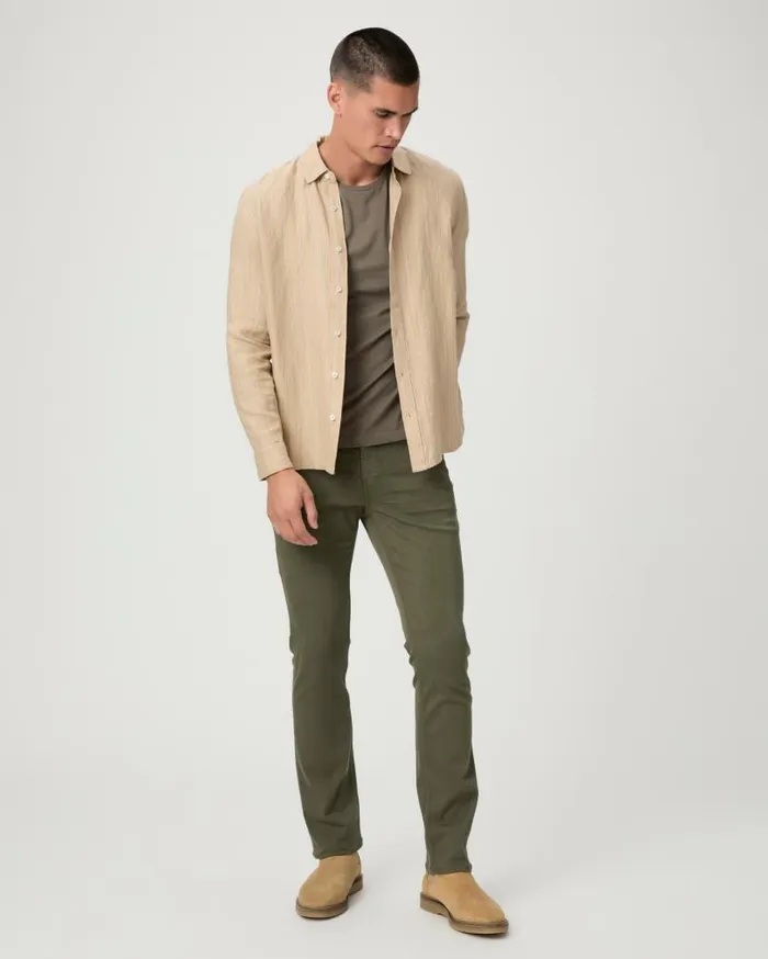 PAIGE Denim Men Transcend Federal Slim Straight Jean 8211 Aged Moss