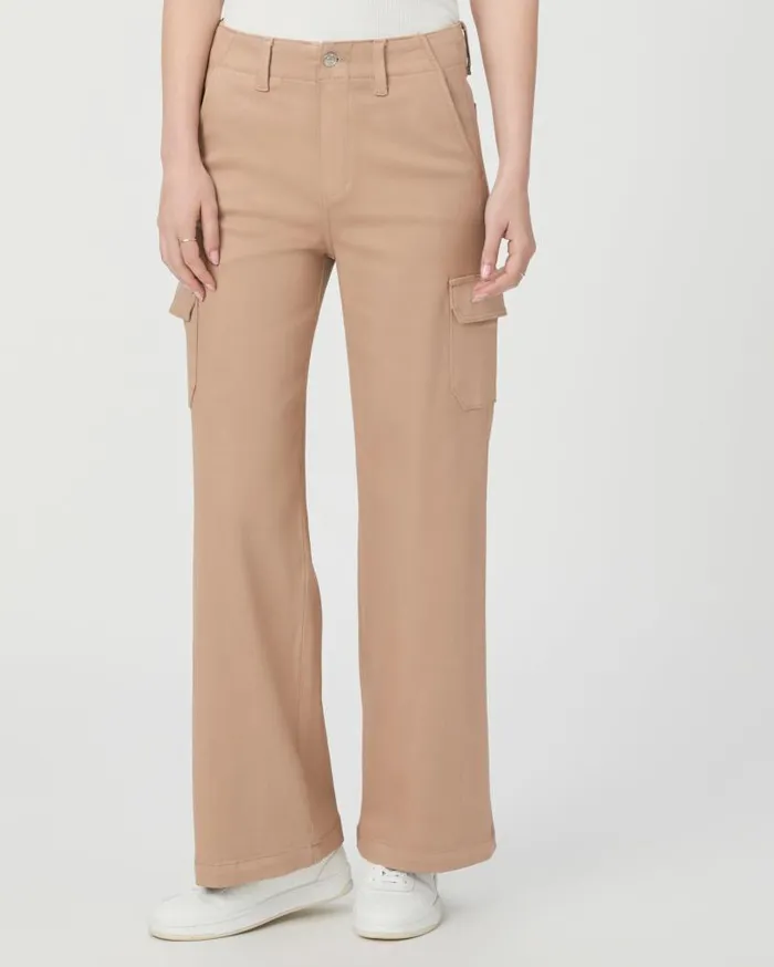 PAIGE Denim Women Carly Cargo Wide Leg Pant 8211 French Latte Luxe Coating PAIGE Denim Women Carly Cargo Wide Leg Pant 8211 French Latte Luxe Coating