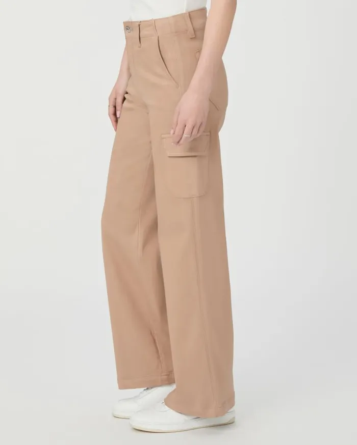 PAIGE Denim Women Carly Cargo Wide Leg Pant 8211 French Latte Luxe Coating PAIGE Denim Women Carly Cargo Wide Leg Pant 8211 French Latte Luxe Coating