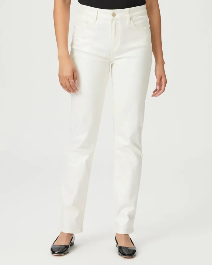 PAIGE Denim Women Cindy 30 Inch Straight Jean 8211 Pearl White Coating PAIGE Denim Women Cindy 30 Inch Straight Jean 8211 Pearl White Coating