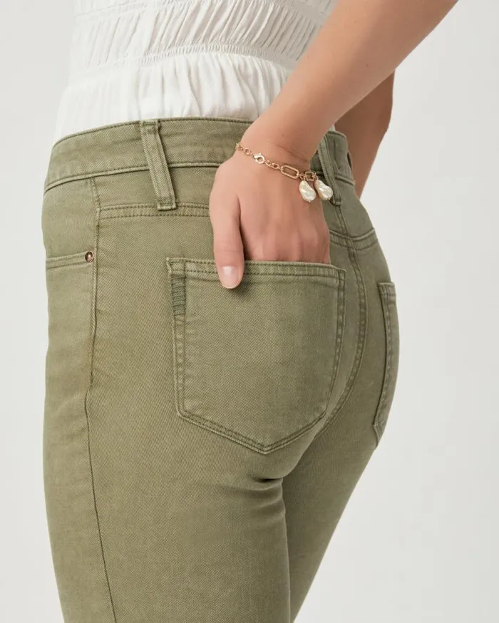 PAIGE Denim Women Cindy Crop Straight Jean 8211 Vintage Mossy Green PAIGE Denim Women Cindy Crop Straight Jean 8211 Vintage Mossy Green