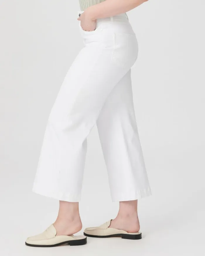 PAIGE Denim Women Flaunt Denim Spotlight Wide Leg Jean 8211 Crisp White