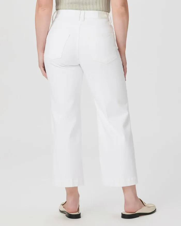 PAIGE Denim Women Flaunt Denim Spotlight Wide Leg Jean 8211 Crisp White