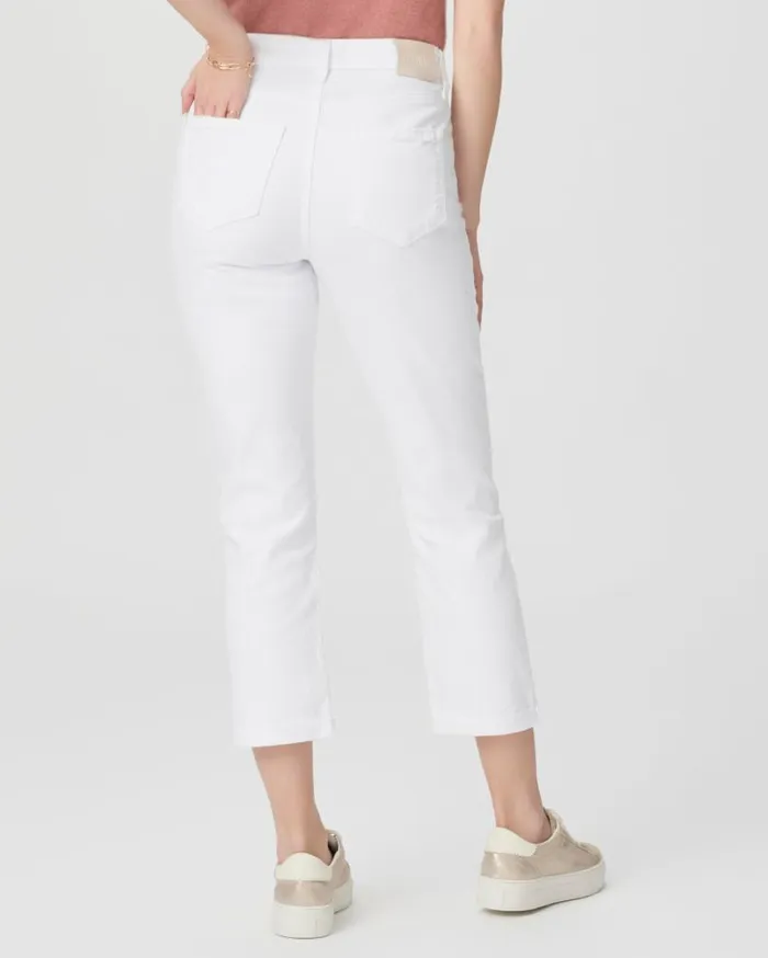 PAIGE Denim Women High Rise Brigitte Straight Jean 8211 White Noise Distressed PAIGE Denim Women High Rise Brigitte Straight Jean 8211 White Noise Distressed