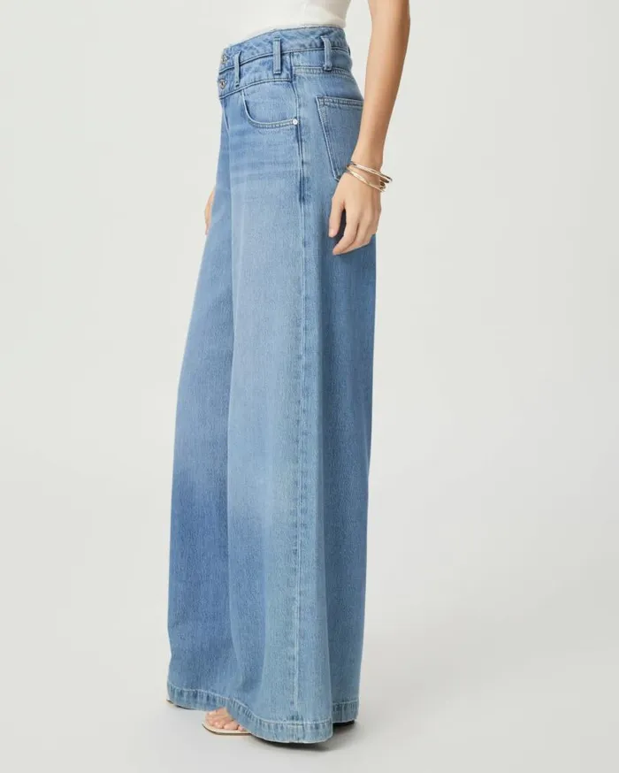PAIGE Denim Women Portia Wide Leg Jean 8211 Enzo Distressed PAIGE Denim Women Portia Wide Leg Jean 8211 Enzo Distressed
