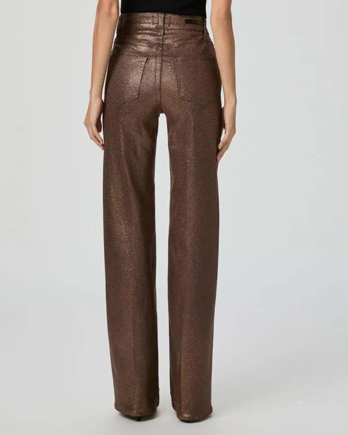 PAIGE Denim Women Sasha Wide Leg Jean 8211 Brass Horn Luxe Coating PAIGE Denim Women Sasha Wide Leg Jean 8211 Brass Horn Luxe Coating