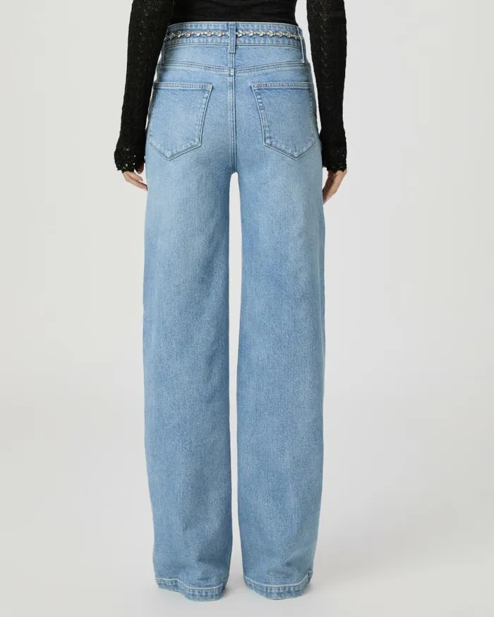 PAIGE Denim Women Sasha Wide Leg Jean 8211 Sonali Embellished PAIGE Denim Women Sasha Wide Leg Jean 8211 Sonali Embellished