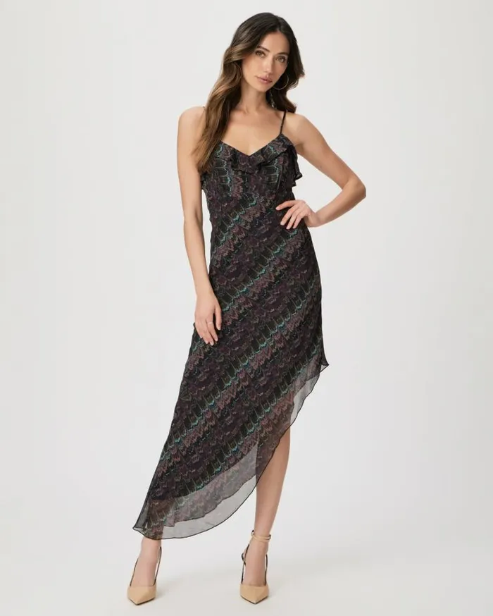 PAIGE Dresses Women Exclusive Lilian Dress 8211 Navy Multi Silk