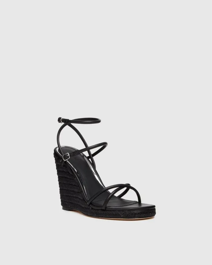 PAIGE Heels and Wedges Women Kerri Wedge 8211 Black Leather PAIGE Heels and Wedges Women Kerri Wedge 8211 Black Leather