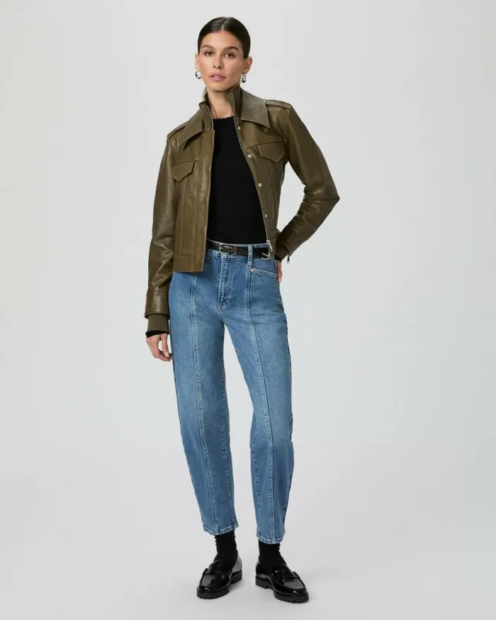 PAIGE Jackets and Coats Women Molina Jacket 8211 Spanish Moss Leather PAIGE Jackets and Coats Women Molina Jacket 8211 Spanish Moss Leather