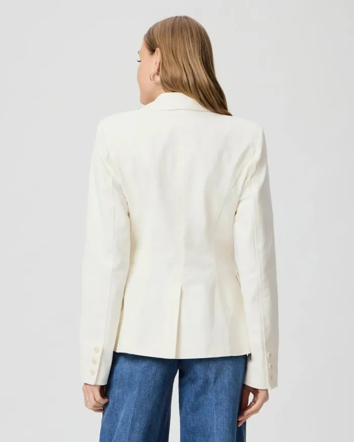 PAIGE Jackets and Coats Women Romona Denim Blazer 8211 Pale Ivory PAIGE Jackets and Coats Women Romona Denim Blazer 8211 Pale Ivory