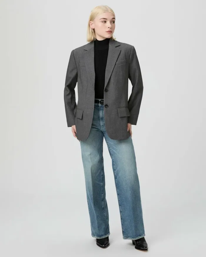 PAIGE Jackets and Coats Women Sarto Blazer Petite 8211 Charcoal