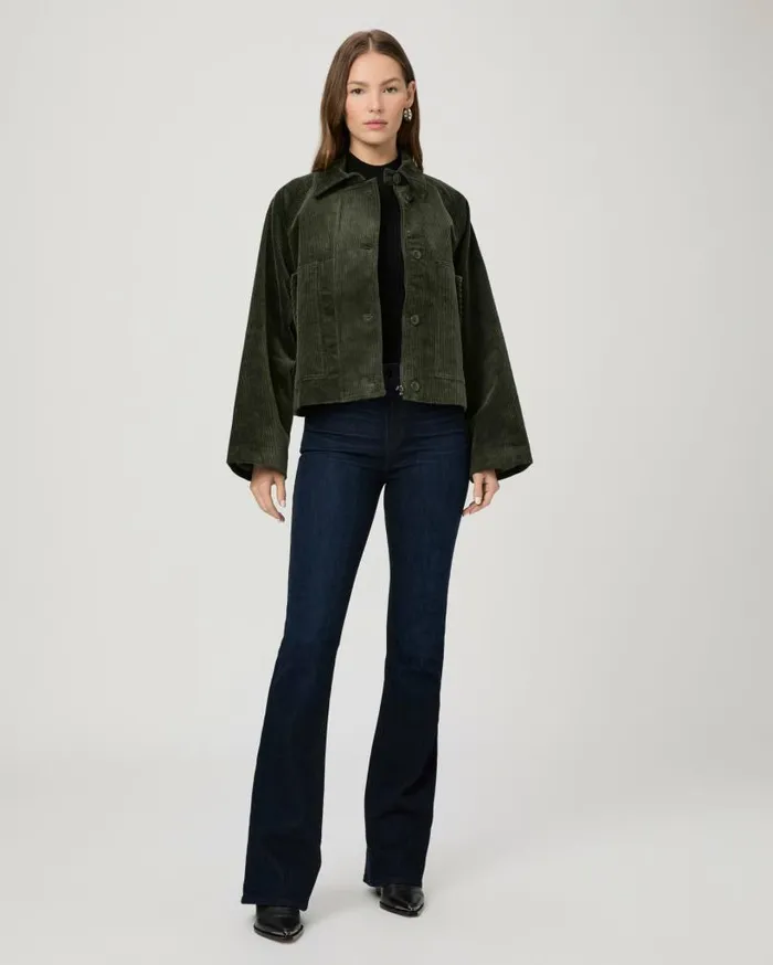 PAIGE Jackets and Coats Women Tylee Jacket 8211 Dark Fern Green Corduroy