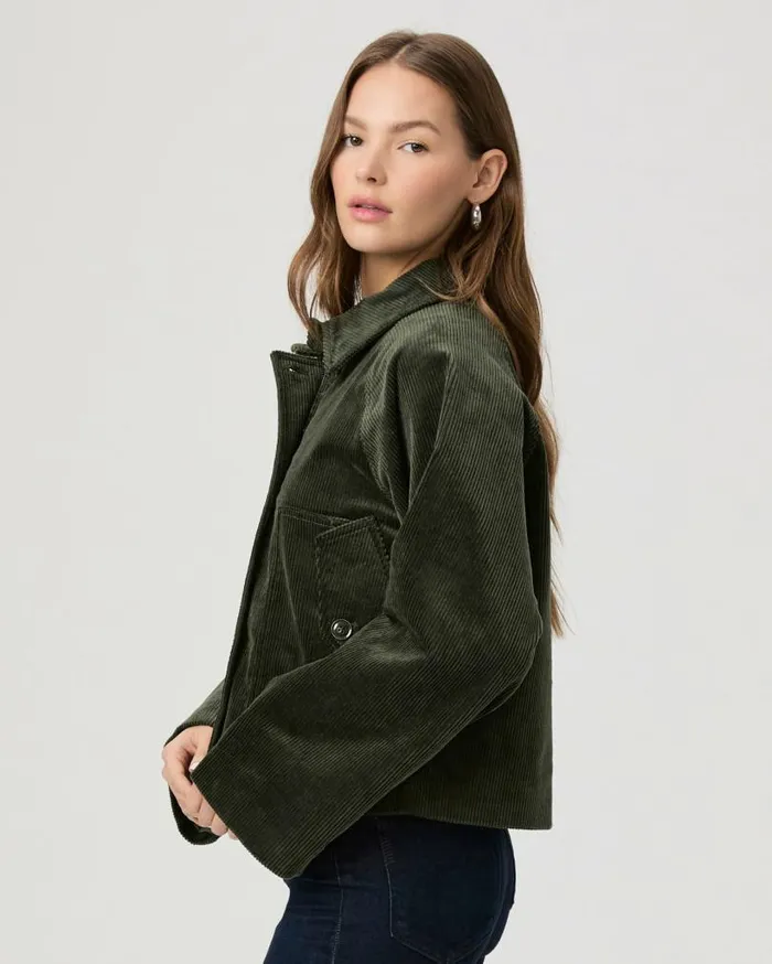 PAIGE Jackets and Coats Women Tylee Jacket 8211 Dark Fern Green Corduroy