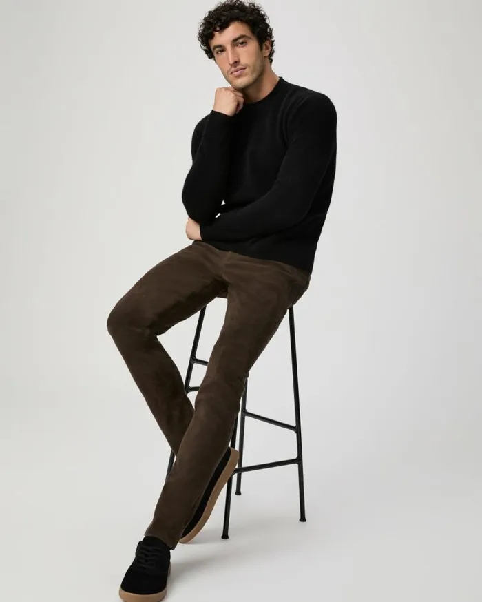PAIGE Pants and Joggers Men Icon Capsule Lennox Slim Pant 8211 Dark Arrowhead Suede