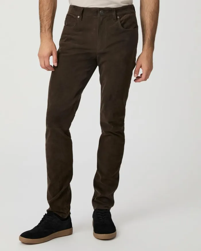 PAIGE Pants and Joggers Men Icon Capsule Lennox Slim Pant 8211 Dark Arrowhead Suede
