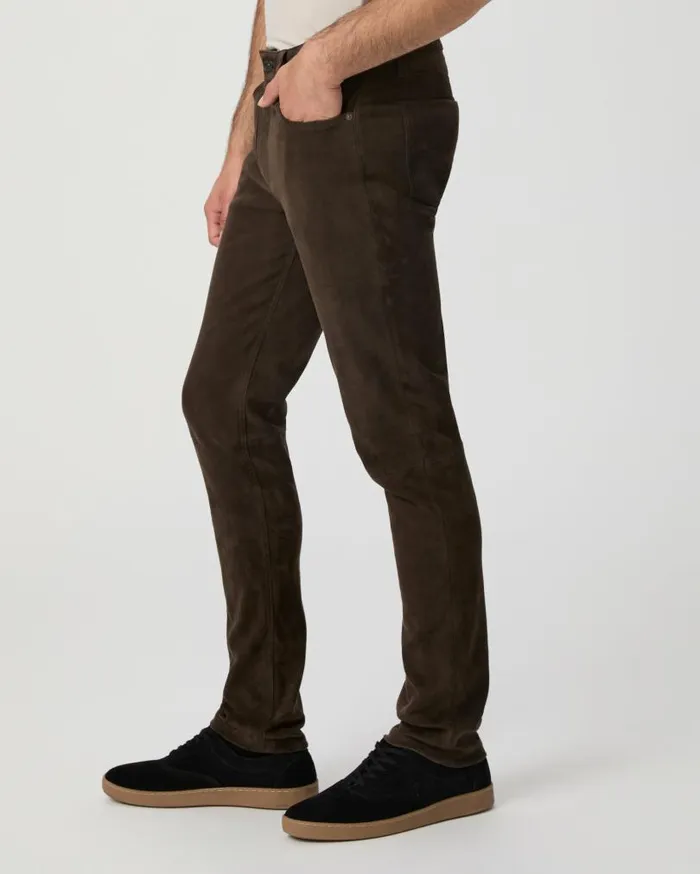 PAIGE Pants and Joggers Men Icon Capsule Lennox Slim Pant 8211 Dark Arrowhead Suede