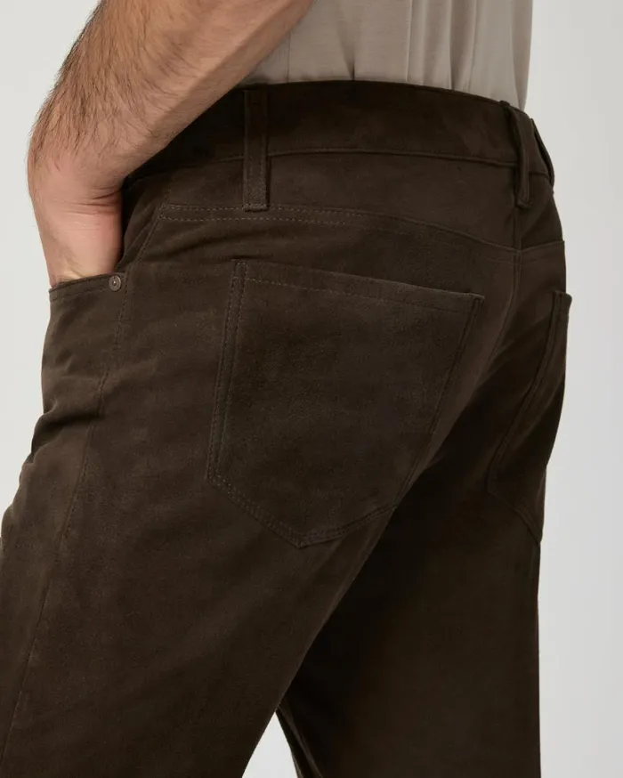 PAIGE Pants and Joggers Men Icon Capsule Lennox Slim Pant 8211 Dark Arrowhead Suede