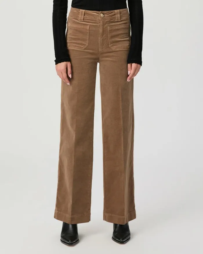 PAIGE Pants Women Sasha 32 Inch Wide Leg Pant 8211 Burnt Sugar Corduory PAIGE Pants Women Sasha 32 Inch Wide Leg Pant 8211 Burnt Sugar Corduory