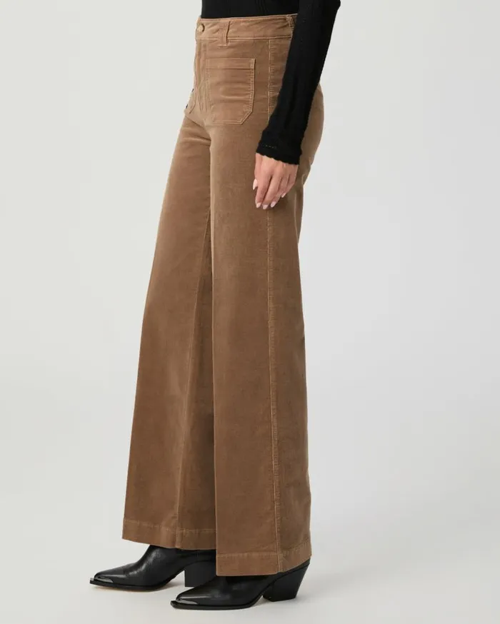 PAIGE Pants Women Sasha 32 Inch Wide Leg Pant 8211 Burnt Sugar Corduory PAIGE Pants Women Sasha 32 Inch Wide Leg Pant 8211 Burnt Sugar Corduory