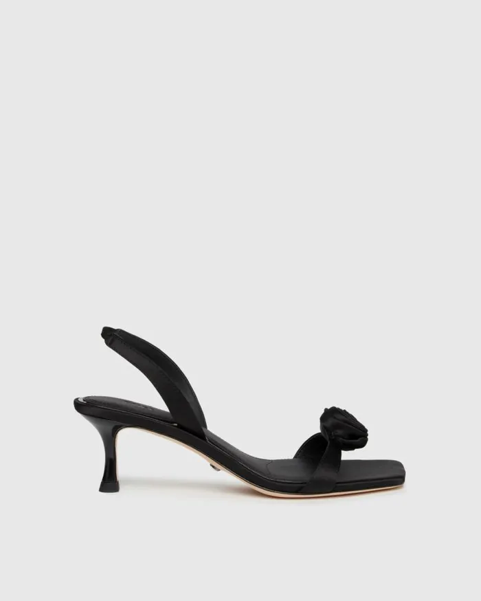 PAIGE Sandals Women Eva Sandal 8211 Black Satin