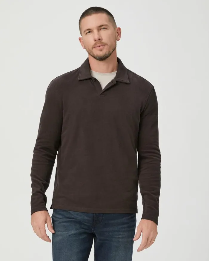 PAIGE Shirts Men Hammond Polo 8211 Burnt Cocoa