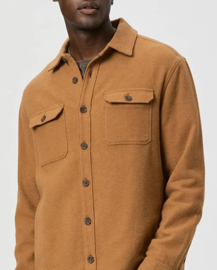 PAIGE Shirts Men Wilbur Overshirt 8211 Golden Oak PAIGE Shirts Men Wilbur Overshirt 8211 Golden Oak