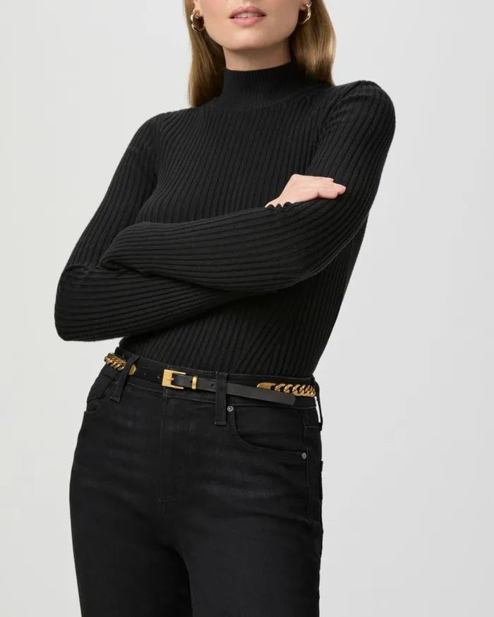 PAIGE Shop Belts Women Exclusive Kellan Belt 8211 Black Leather