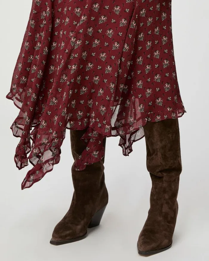 PAIGE Skirts Women Rotelle Skirt 8211 Oxblood Multi Silk PAIGE Skirts Women Rotelle Skirt 8211 Oxblood Multi Silk