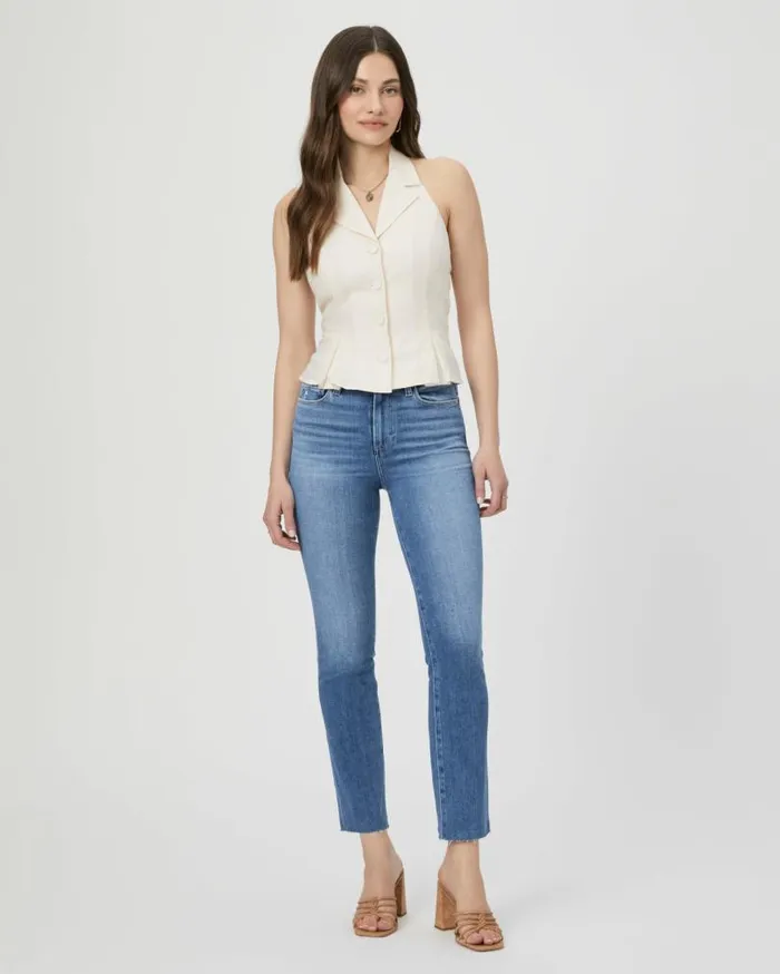 PAIGE Straight Women Cindy Straight Jean 8211 Flamenco Distressed