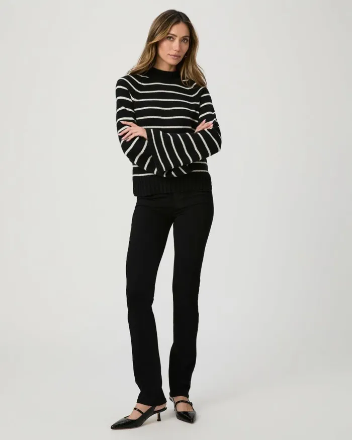 PAIGE Straight Women Hoxton 32 Inch Straight Jean 8211 Black Shadow
