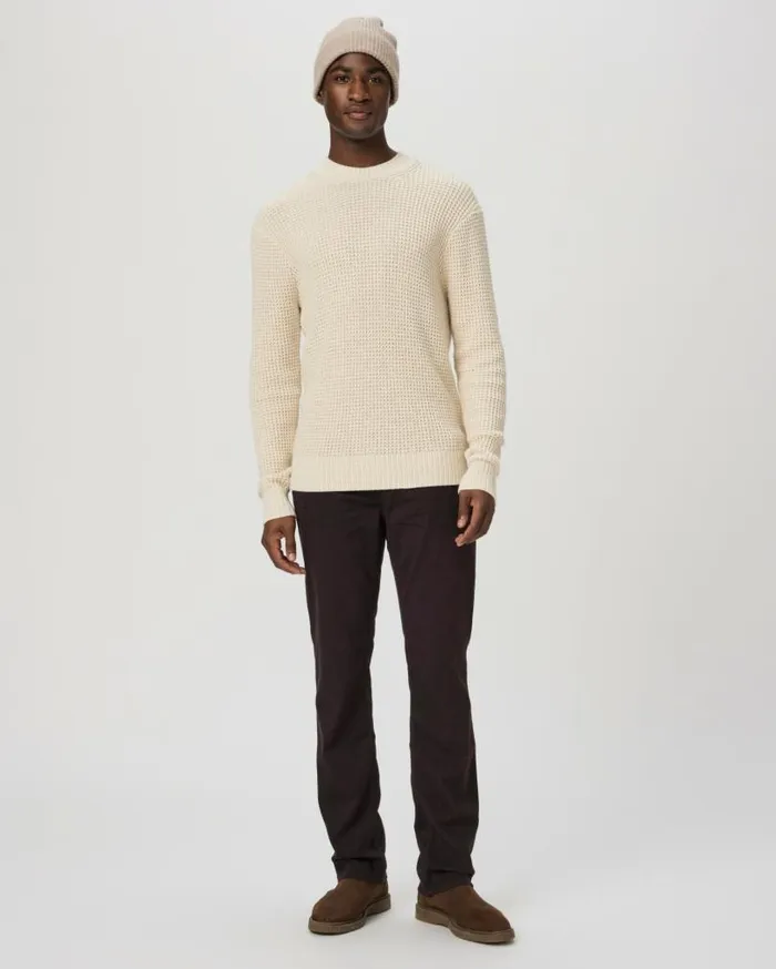 PAIGE Sweaters and Sweatshirts Men Mylo Waffle Crew Sweater 8211 Heathered Natural PAIGE Sweaters and Sweatshirts Men Mylo Waffle Crew Sweater 8211 Heathered Natural