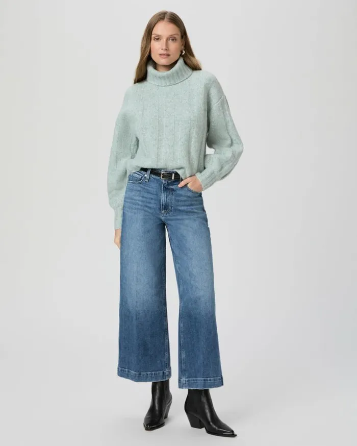 PAIGE Sweaters and Sweatshirts Women Roselia Sweater 8211 Ocean Marl PAIGE Sweaters and Sweatshirts Women Roselia Sweater 8211 Ocean Marl