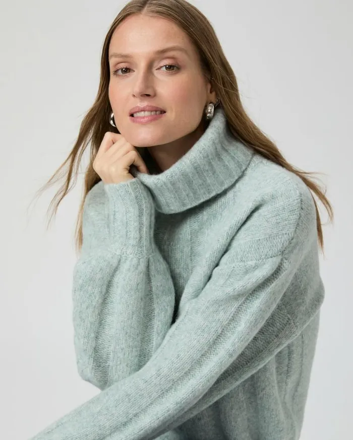 PAIGE Sweaters and Sweatshirts Women Roselia Sweater 8211 Ocean Marl PAIGE Sweaters and Sweatshirts Women Roselia Sweater 8211 Ocean Marl