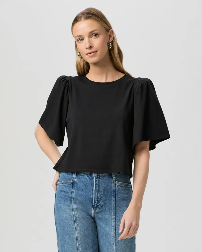 PAIGE Tees and Tanks Women Sigrid Tee 8211 Black PAIGE Tees and Tanks Women Sigrid Tee 8211 Black