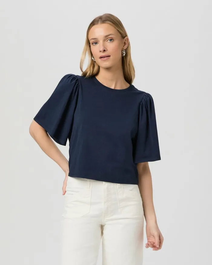 PAIGE Tees and Tanks Women Sigrid Tee 8211 Dark Ink Blue