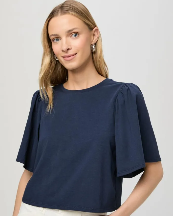 PAIGE Tees and Tanks Women Sigrid Tee 8211 Dark Ink Blue PAIGE Tees and Tanks Women Sigrid Tee 8211 Dark Ink Blue