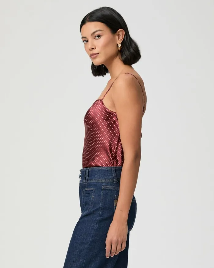 PAIGE Tees and Tanks Women Veronique Cami 8211 OxbloodTravertine Silk PAIGE Tees and Tanks Women Veronique Cami 8211 OxbloodTravertine Silk