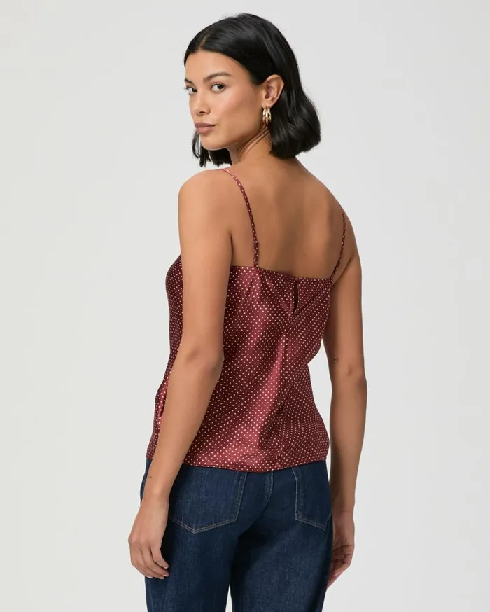 PAIGE Tees and Tanks Women Veronique Cami 8211 OxbloodTravertine Silk PAIGE Tees and Tanks Women Veronique Cami 8211 OxbloodTravertine Silk