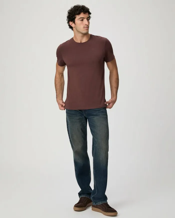 PAIGE Tees Men Cash Crew Tee 8211 Midnight Bordeaux PAIGE Tees Men Cash Crew Tee 8211 Midnight Bordeaux